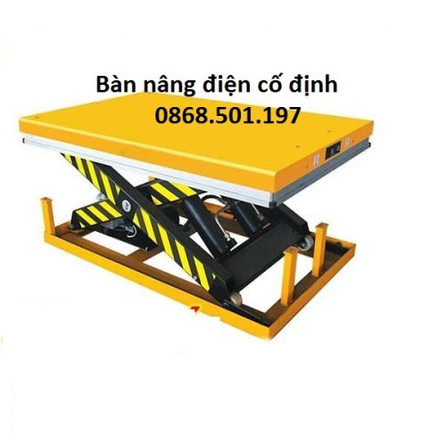 Bàn nâng điện 1,7m 2 tấn cố định chính hãng
