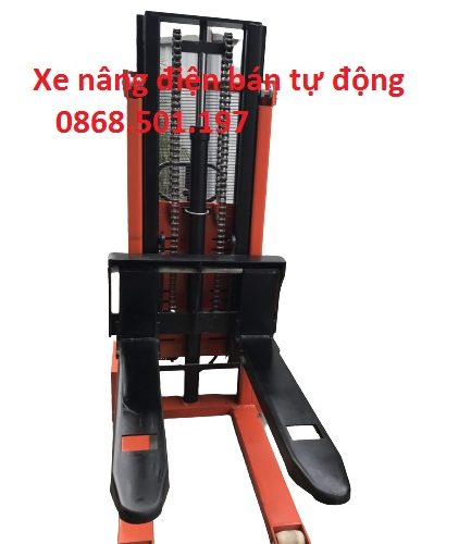 Xe nâng điện bán tự động 2m chính hãng giá rẻ